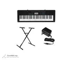 Casio CTK 3200 Keyboard with AC Adapter Plug in Cord, Stand and Stool