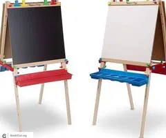 MELISSA & DOUG Deluxe Standing Art Easel, Dry-Erase Board